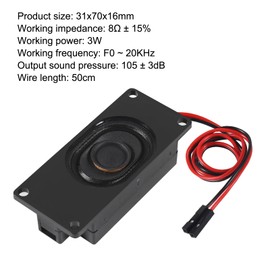 5PCS Speaker 3 Watt 4 Ohm Mini Speaker, Micro Loundspeaker with 2.54mm Dupont Interface Compatible with Arduino Motherboard and Small Electronic Projects