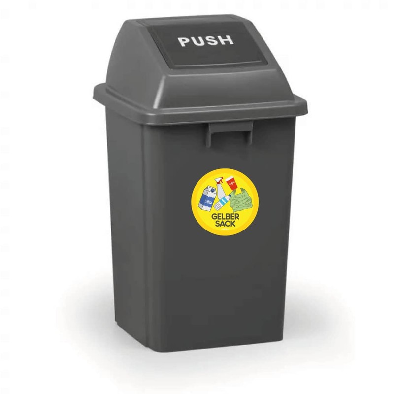 P040 | PrintAttack 6+1 Set Waste Separation Stickers Scratch, Weather