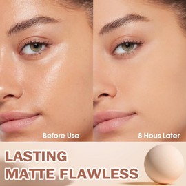 Kaely Oil Control Face Pressed Powder,Perfection Matte Compact Powder,Long Lasting Waterproof Finishing Powder Makeup,polvo compacto de maquillaje,Lightweight,Vegan,250 Radiant Sand