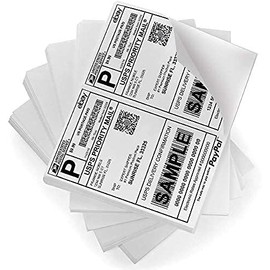 Half Sheet Self Adhesive Shipping Labels for Laser & Inkjet Printers (50 Labels)