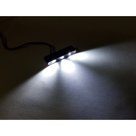 Chrome Glow Bright White LED Motorcycle Car Truck ATV License Plate Tag Light with Screw Holes