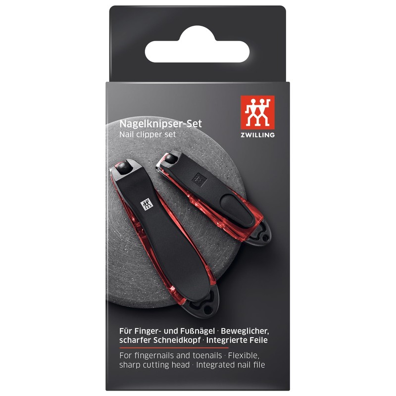 ZWILLING Nail Clippers Set of 2 with Slightly Curved Edge