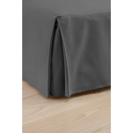 Jotex Colour Bed Skirt - 100% High-Quality Organic Cotton Bed Skirt, Height 45 cm - Dark Grey, 90 x 200 cm
