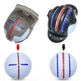 6 PSC Marcadores para Bolas de Golf Herramienta de Alineación de Bolas de Golf Línea de Golf Herramienta Marcador Plantilla Pelota Marcadores y Bolas a Mejorar para Equipo Ball Line Marker Tool