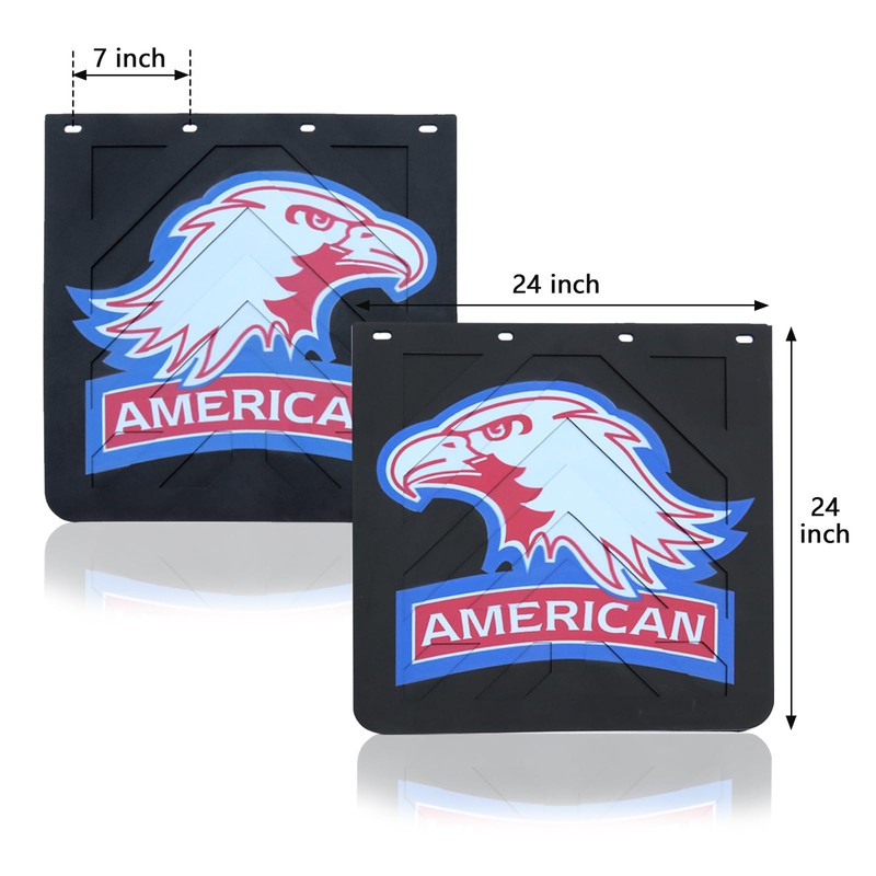 RILONH 24 x 24Inch Mud Flaps for Semi Trucks American