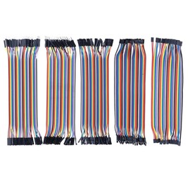 Hailege Jumper Wires 200pcs/5x40Pin Dupont Wire Assortment Kit for Breadboard Protype Board Male to Male, Male to Female, Female to Female, 2.54mm to 2.0mm, 2.0mm to 2.0mm Length 20cm