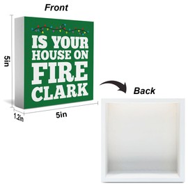 Christmas Vacation Decorations for Home Office Christmas Vacation Movie Holiday Decor for Room Xmas Holiday Decor Decorations for Office Kitchen Bathroom Bedroom Living Room Table 5 x 5 Inches