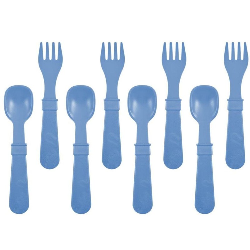 Re-Play Recycled Utensils (8pk), Ice Blue
