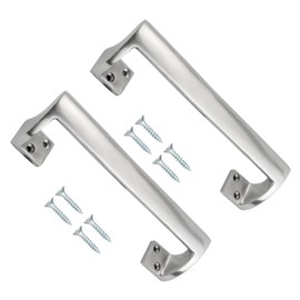 TERF® Heavy Duty Traditional Style Oval Grip Offset Cranked Door Pull Handle Aluminium 300mm [12 inch] Including Fixing Screw - Pack of 2