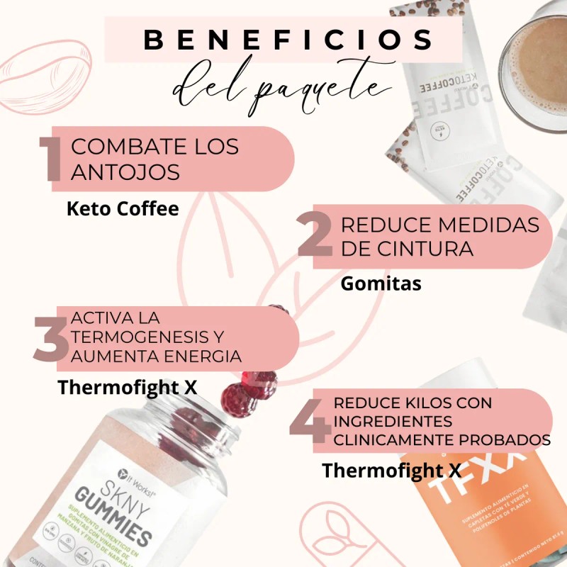 Keto Coffee Pack - It Works! 3 Productos 100% Originales