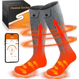 Heated Socks, APP Control Electric Heated Socks for Men Women, Rechargeable Battery Powered Heating Socks