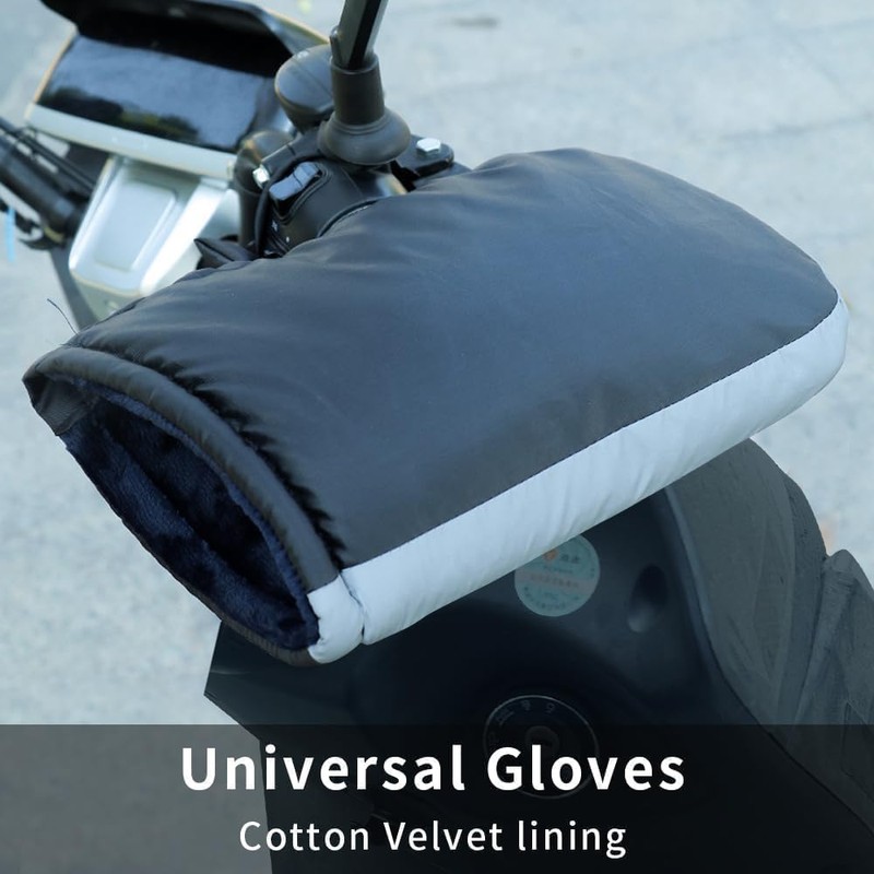 Winter Scooter Gloves, Universal Motorcycle Handlebar, Winter Thickened Plush Handlebar
