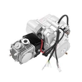 125cc 4-stroke engine with electric start, single cylinder, semi-automatic, 3+1 gears (3 forward, 1 reverse), air-cooled, powerful motor kit for dirt bike, ATV, go-kart & pit bike