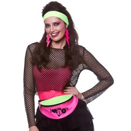 Wicked Costumes Adult Bum Bag Fancy Dress Party Accessory - I Love the 80's