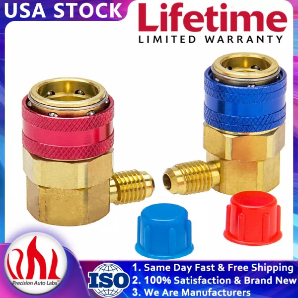 Precision Auto Labs Quick Refrigerant Adapter Coupler Car HVAC Low/High