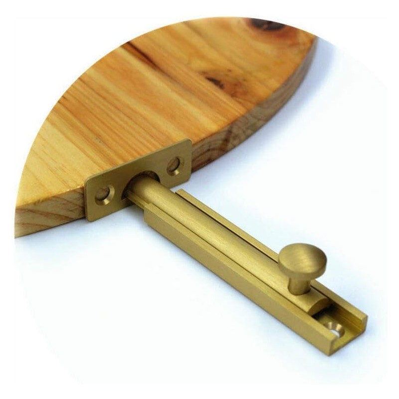 SUPERTOOL Surface Latch, 1PC Brass Door Bolt Unrust Simple Barrel