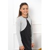 Bolerose Girls' Long-Sleeved Bolero Sparkle Cardigan - Silver