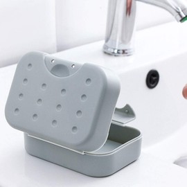 1 x Soap Dish Travel Soap Box Gift Travel Grey