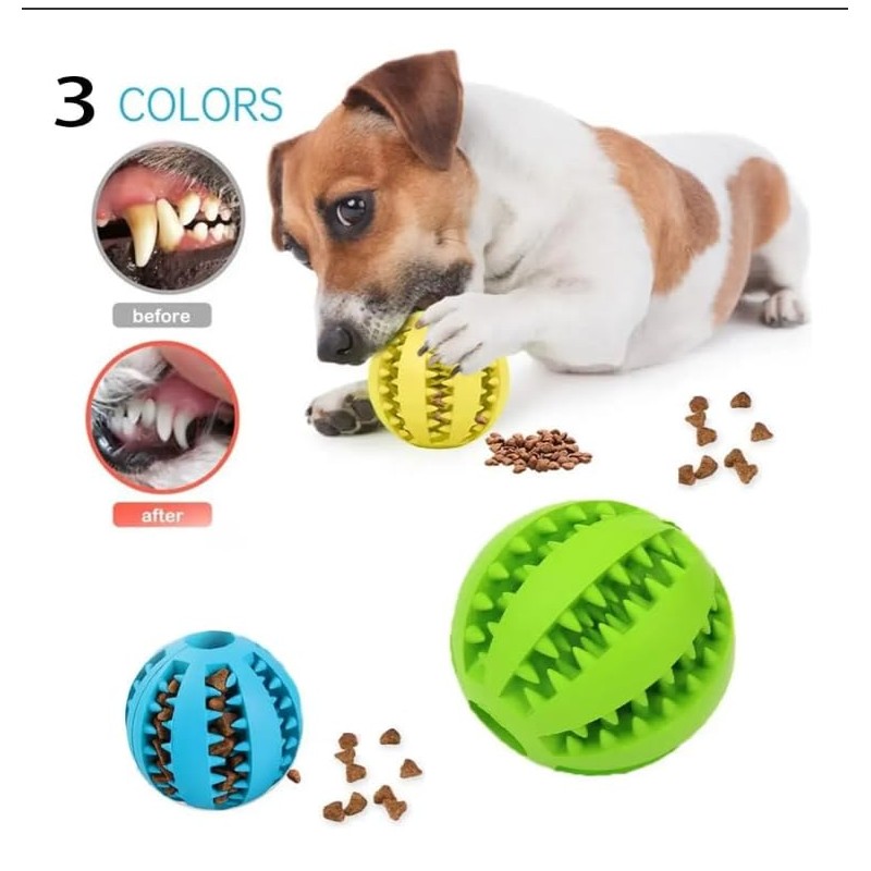 Pelotas de Goma para Perros con Dispensador de Comida, Set