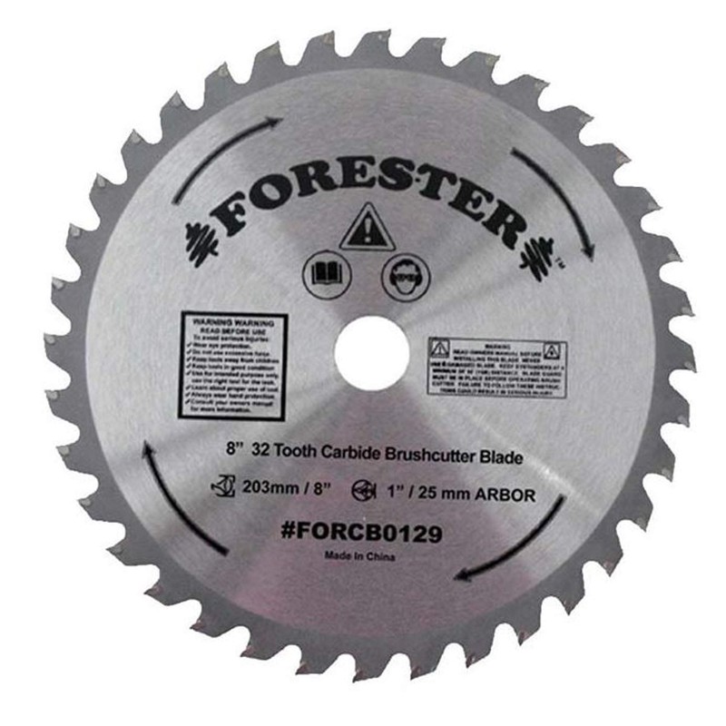 FORESTER Carbide Tip Brush Cutter Blade - 8in x 32