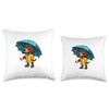 German Shorthaired Pointer Umbrella Dog Funny Raincoat Throw Pillow