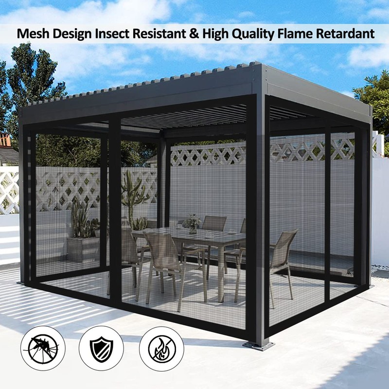 Homegroove Replacement Mosquito Netting for 10x12ft Gazebo, Universal Mesh Screen