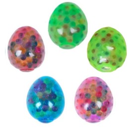 Tropchou Squishy Balls Egg Shaped Beads Stress Relief Toy Present Focus Random Color Set of 5