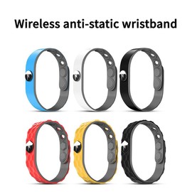 Negative ion wireless anti-static sports wristband for winter cars to eliminate human body static electricity, wrist strap for sports - Color: Write