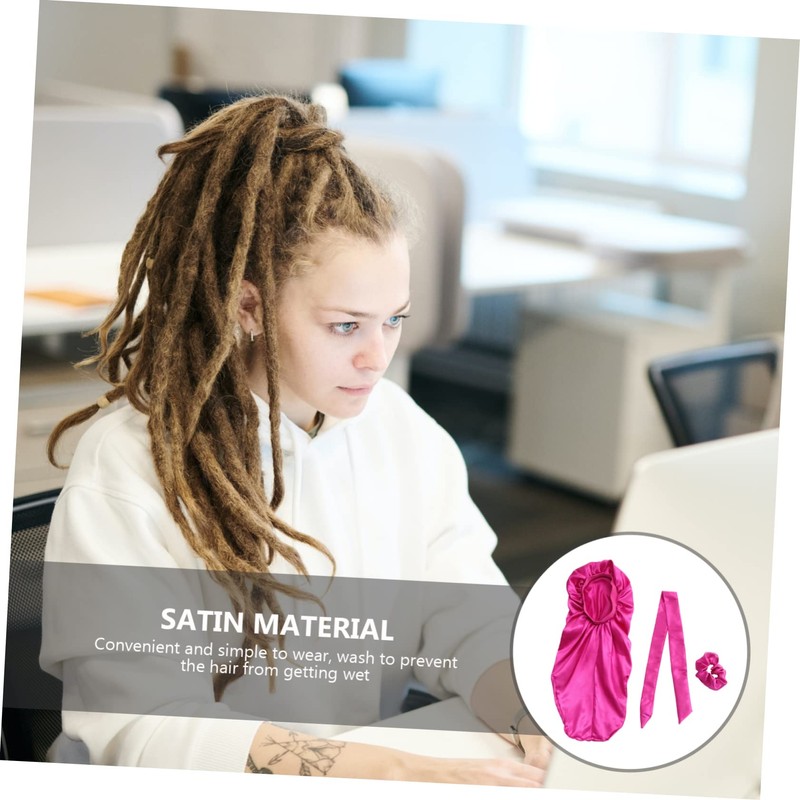 Minkissy 9pcs Satin Bonnet Set for Women Elastic Band Hair