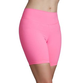 Liakada Womens Bike Short Length Short-32-XS Hot Pink