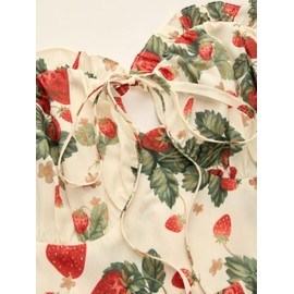 CIDER Women's Floral Corset Dress Casual Going Out Sundress Red