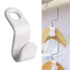 otylzto 50PCS(or100) Hanger Hooks for Plastic Clips Clothes Space Saving