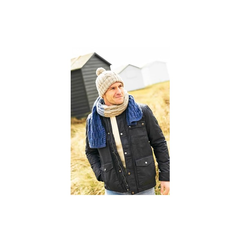 Stylecraft 9878 Mens Aran Hat Scarf Knitting Pattern