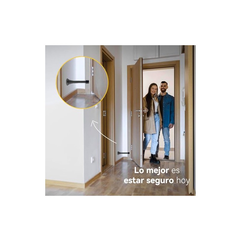 Topa Puerta de Primavera con Parachoques de Goma,Flexible,Resistente,Topa Puerta de
