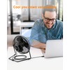 EasyAcc 5 Inch USB Desk Fan, Small USB Desk Fan,