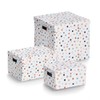 Zeller Dots 14476 Storage Box Recycled Cardboard Approx. 33.5 x