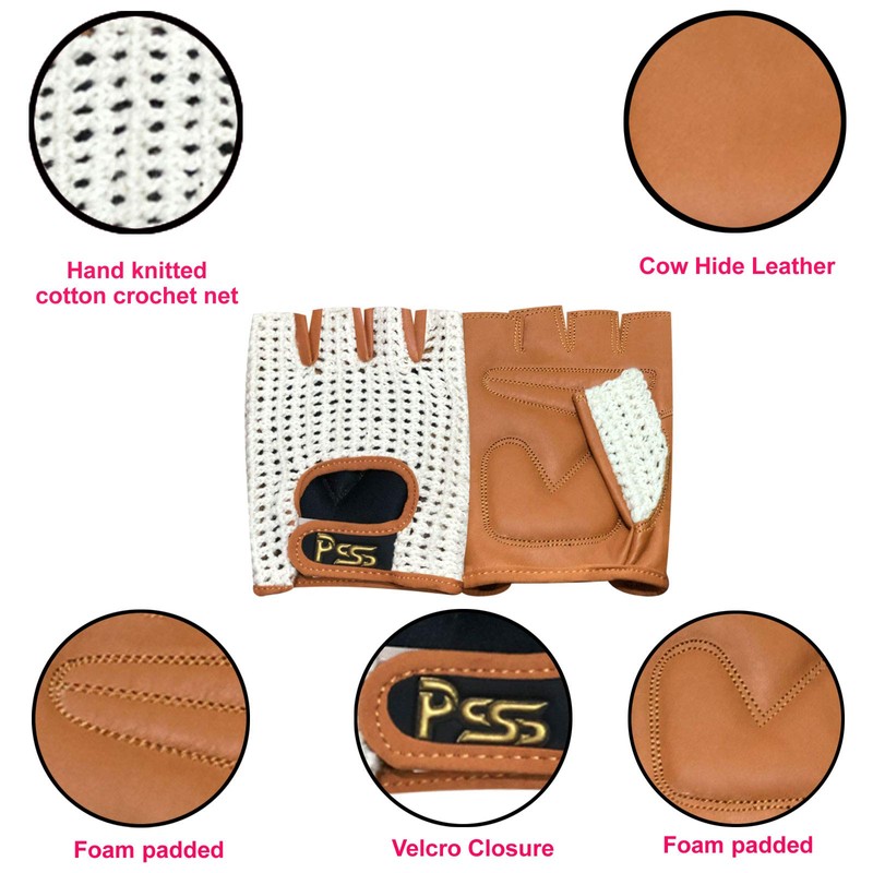 Prime Finger Less Net Cycle Padded Gloves Biker Fitness Gym