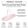 WOKOTO 1 Sheet Semi Cured Gel Nail Strips With Wood