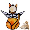 Angel Cat Memorial Ornament, Acrylic Window Hanging Decoration for Cat