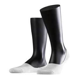 Rozgul Ladies' White Plain No Show Socks - 6 Pairs of Rich Cotton Invisible Footies (UK Sizes 4-7)