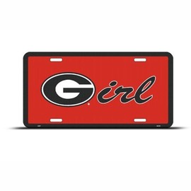 Georgia Girl Bulldogs Metal College License Plate Wall Sign Tag