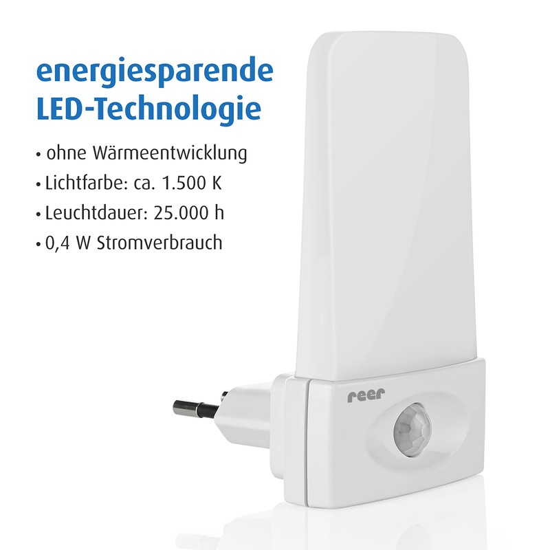 reer NightGuide Night Light for Socket - with Twilight Sensor