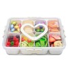 Divided Serving Tray with Lid and Handle,Snackle Box Containers with