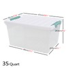 Utiao 6 Pack 35 Quart Clear Container Box, Large Storage