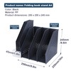 FRETONBA Foldable Magazine File A4, File Magazine Holder with 3