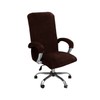 Velvet Plush Stretch Computer Office Chair Cover with Armrest,Solid Color