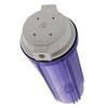 Hydronix HF2-10CLWH14, 10" Clear Housing with White Flat Cap For