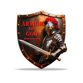 RYUKENLM Armor of God Challenge Coin-Knights Templar Shield-Ephesians 6:10-11 Verse-Religious Pocket Prayer Token-Inspirational Faith-Based Gift for Men Women