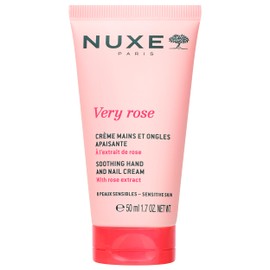 Nuxe Very Rose Hand and Nail Cream, Hydrating & Soothing Hand Moisturizer with Rose Oil Extract, Aloe Vera and Glycerin, 1.7 Fl Oz