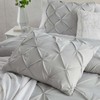 Nestl Light Grey Duvet Cover King Size - Pintuck King